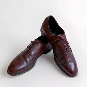 Vintage Wright Arch Preserver Shoes Brown Full Wingtip Brogues Dress Shoes